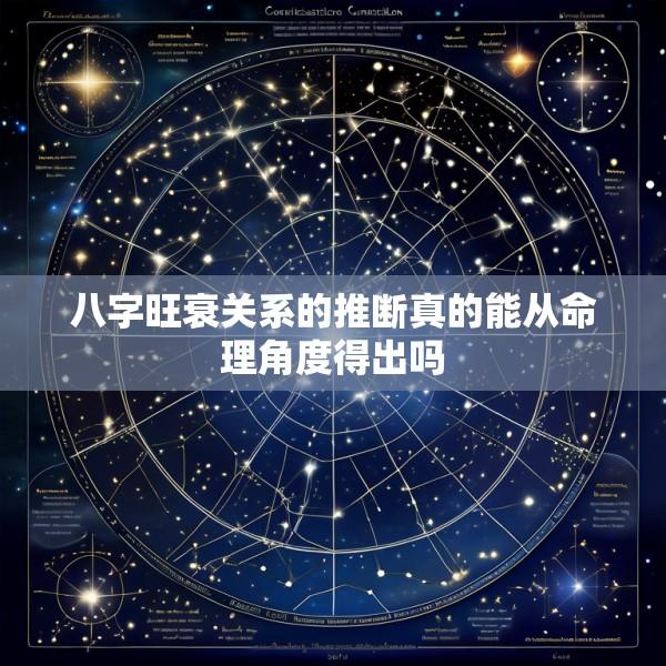 八字旺衰关系的推断真的能从命理角度得出吗