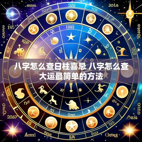八字怎么查日柱喜忌 八字怎么查大运最简单的方法