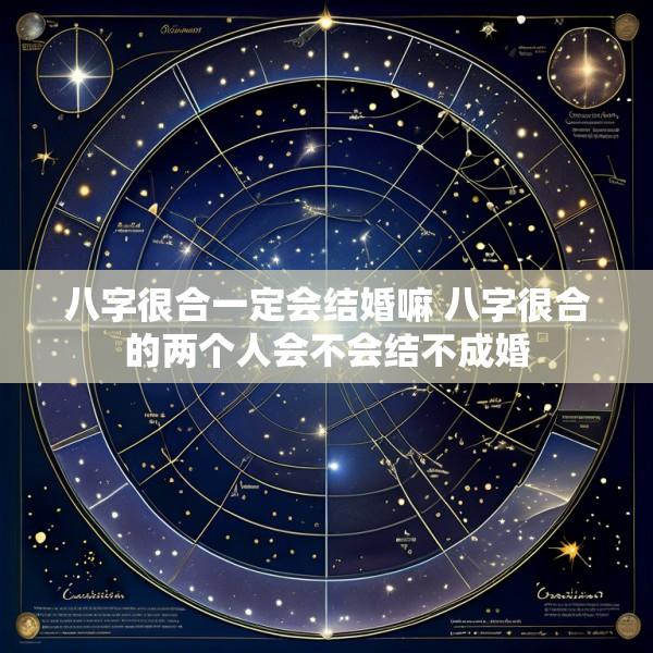 八字很合一定会结婚嘛 八字很合的两个人会不会结不成婚