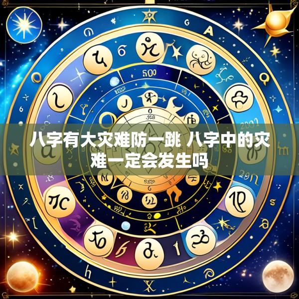 八字有大灾难防一跳 八字中的灾难一定会发生吗