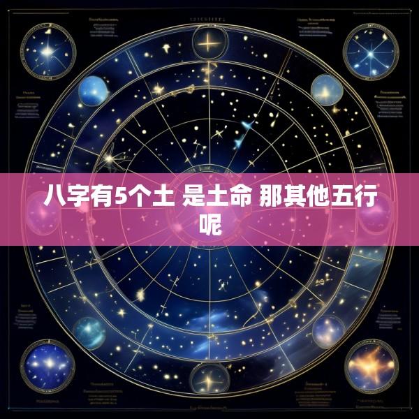 八字有5个土 是土命 那其他五行呢