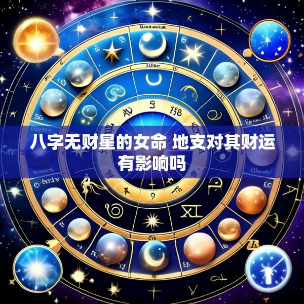八字无财星的女命 地支对其财运有影响吗