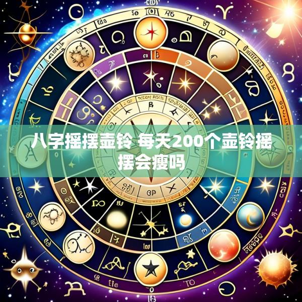 八字摇摆壶铃 每天200个壶铃摇摆会瘦吗