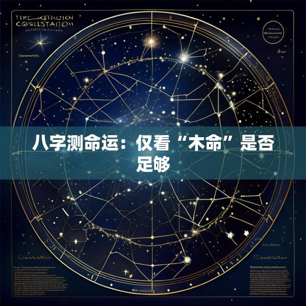 八字测命运：仅看“木命”是否足够