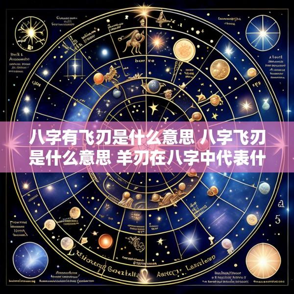 八字有飞刃是什么意思 八字飞刃是什么意思 羊刃在八字中代表什么
