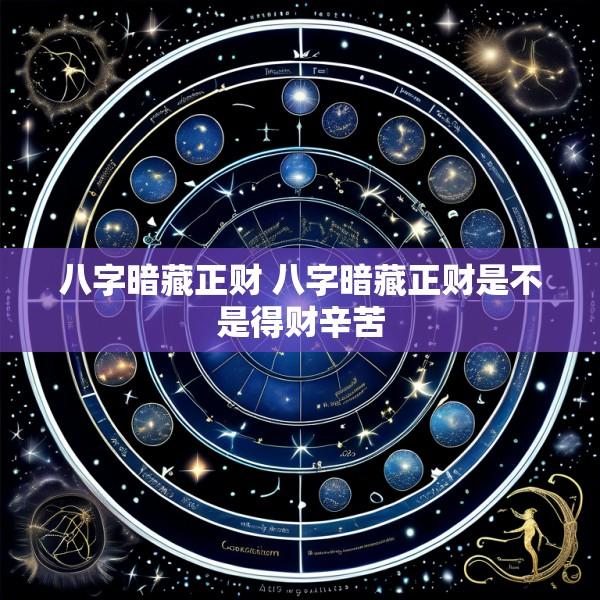 八字暗藏正财 八字暗藏正财是不是得财辛苦