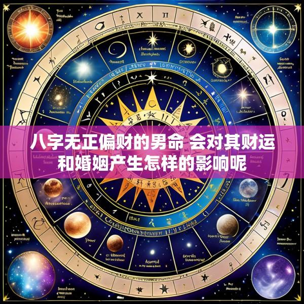 八字无正偏财的男命 会对其财运和婚姻产生怎样的影响呢