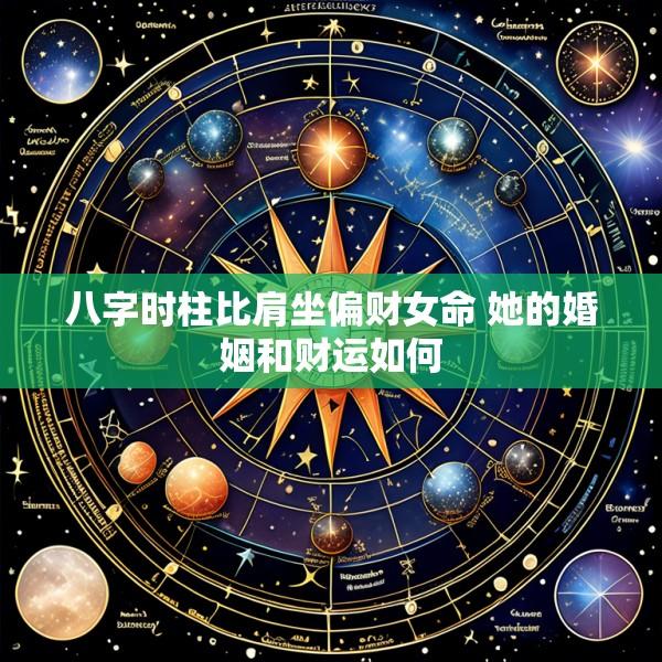 八字时柱比肩坐偏财女命 她的婚姻和财运如何