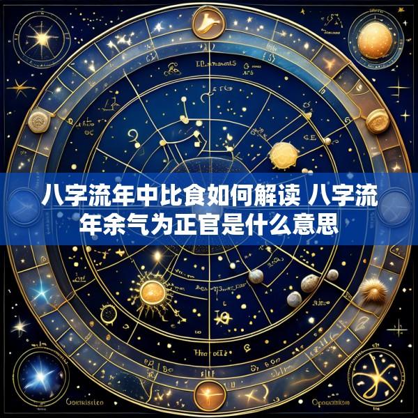 八字流年中比食如何解读 八字流年余气为正官是什么意思
