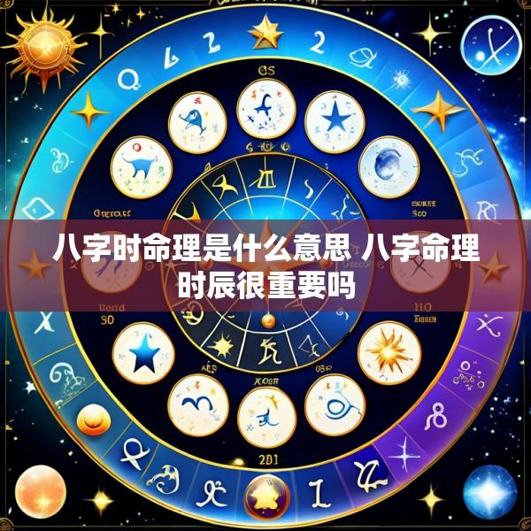 八字时命理是什么意思 八字命理时辰很重要吗