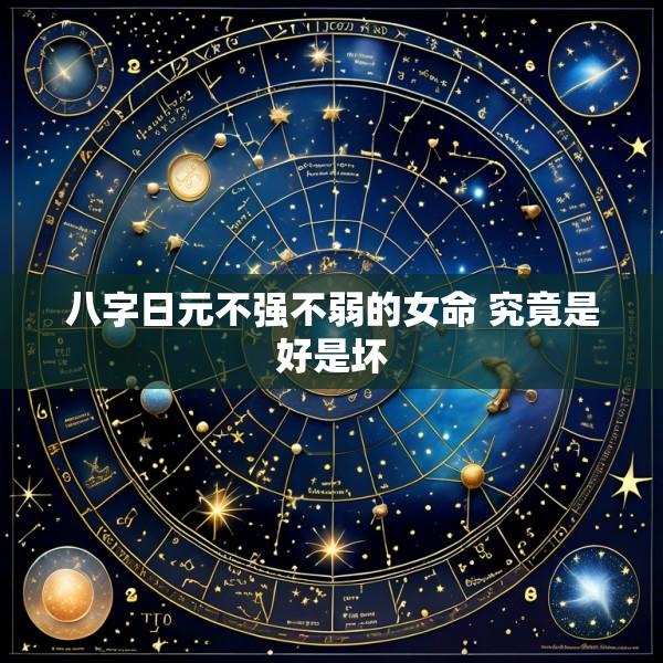 八字日元不强不弱的女命 究竟是好是坏