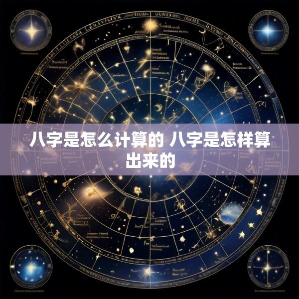 八字是怎么计算的 八字是怎样算出来的