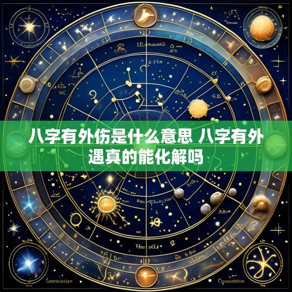 八字有外伤是什么意思 八字有外遇真的能化解吗