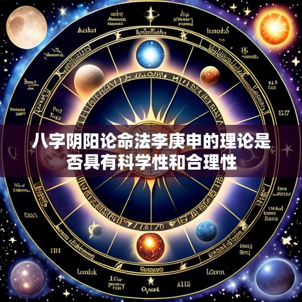 八字阴阳论命法李庚申的理论是否具有科学性和合理性