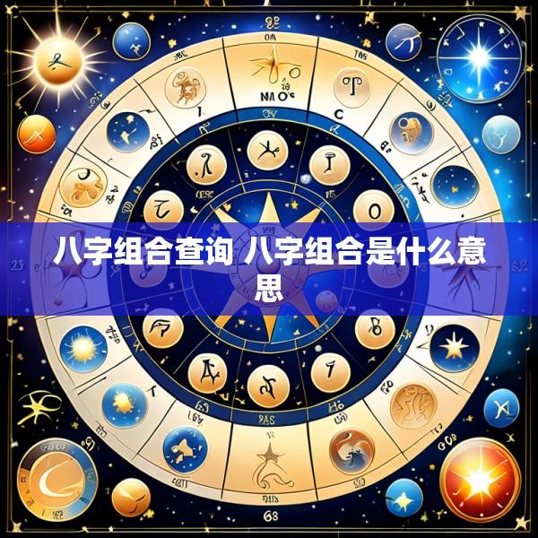 八字组合查询 八字组合是什么意思