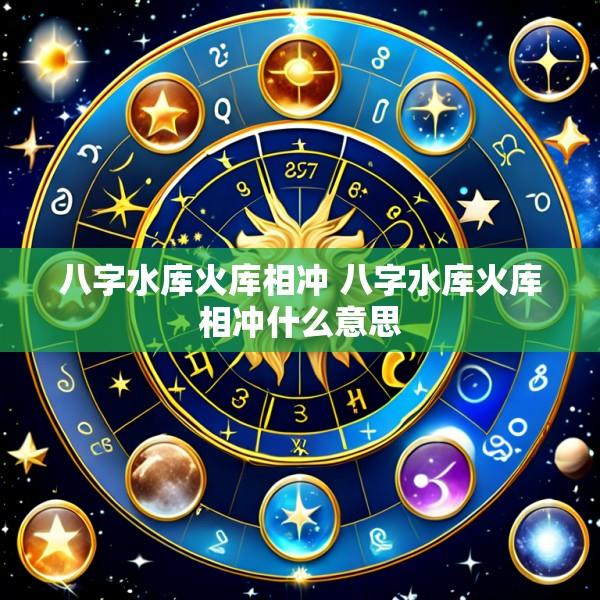 八字水库火库相冲 八字水库火库相冲什么意思