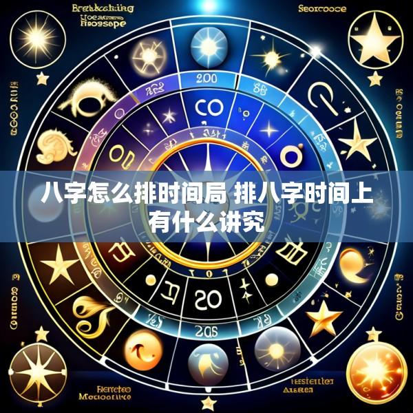 八字怎么排时间局 排八字时间上有什么讲究