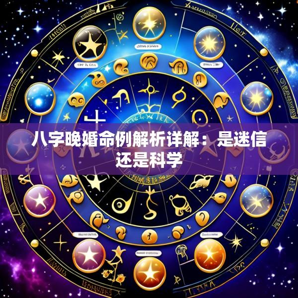 八字晚婚命例解析详解：是迷信还是科学