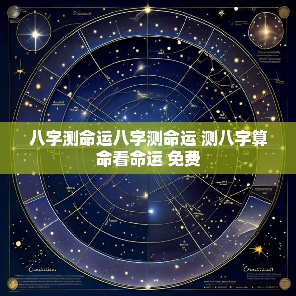 八字测命运八字测命运 测八字算命看命运 免费