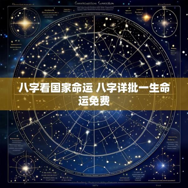 八字看国家命运 八字详批一生命运免费