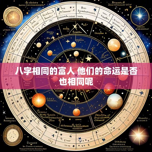 八字相同的富人 他们的命运是否也相同呢