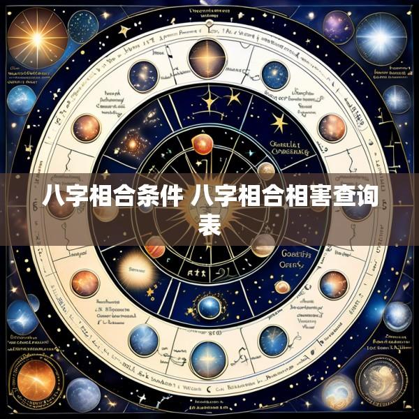 八字相合条件 八字相合相害查询表