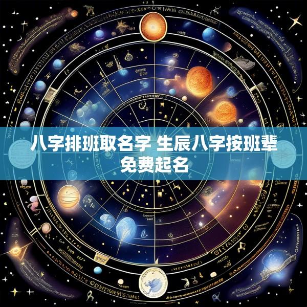 八字排班取名字 生辰八字按班辈免费起名