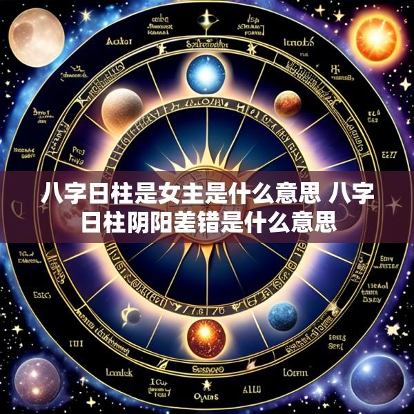 八字日柱是女主是什么意思 八字日柱阴阳差错是什么意思
