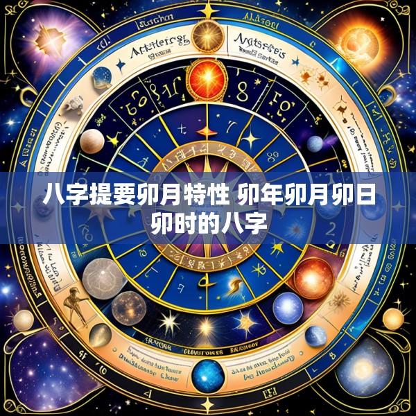 八字提要卯月特性 卯年卯月卯日卯时的八字