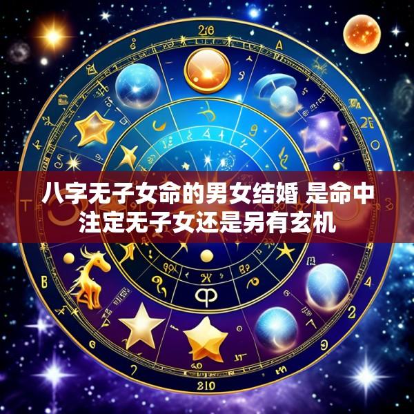八字无子女命的男女结婚 是命中注定无子女还是另有玄机