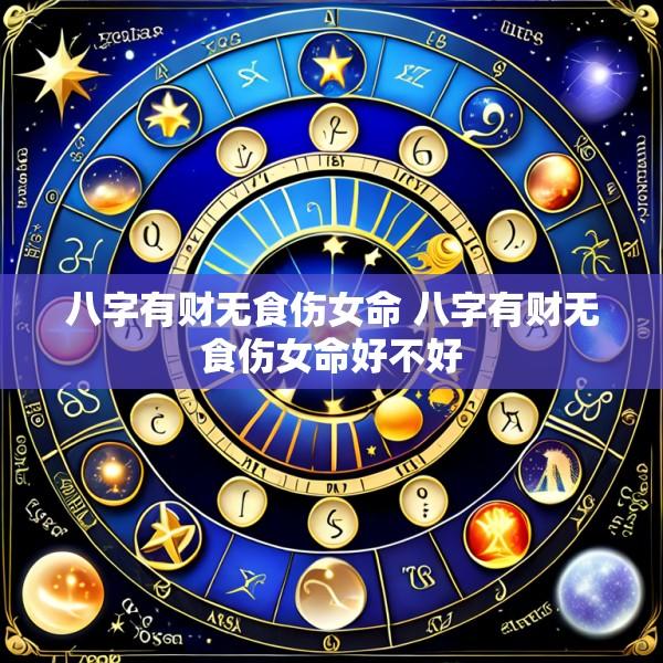八字有财无食伤女命 八字有财无食伤女命好不好