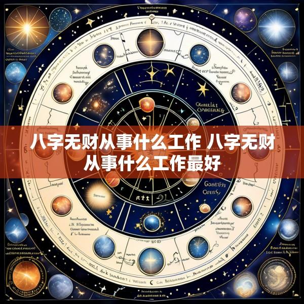 八字无财从事什么工作 八字无财从事什么工作最好