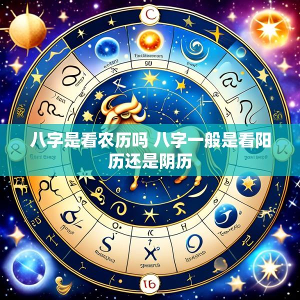 八字是看农历吗 八字一般是看阳历还是阴历