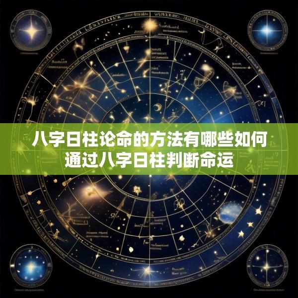八字日柱论命的方法有哪些如何通过八字日柱判断命运