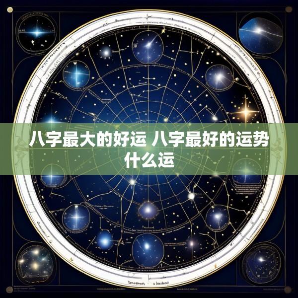 八字最大的好运 八字最好的运势什么运