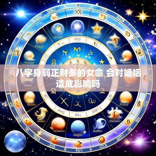 八字身弱正财多的女命 会对婚姻造成影响吗