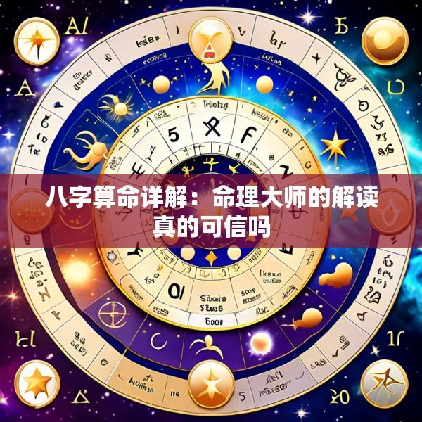 八字算命详解：命理大师的解读真的可信吗