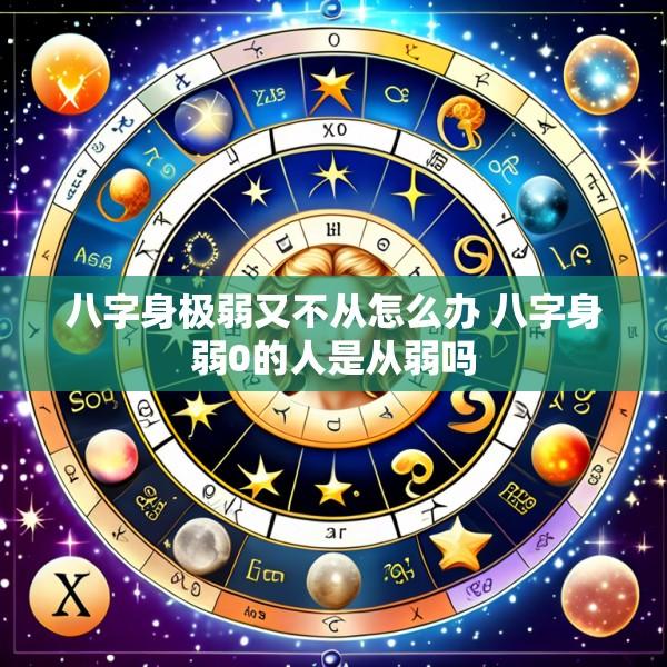 八字身极弱又不从怎么办 八字身弱0的人是从弱吗