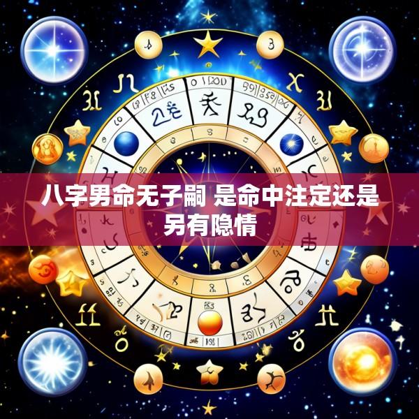 八字男命无子嗣 是命中注定还是另有隐情