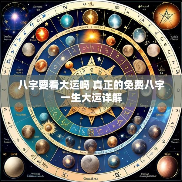 八字要看大运吗 真正的免费八字一生大运详解