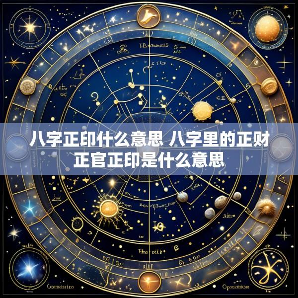 八字正印什么意思 八字里的正财正官正印是什么意思