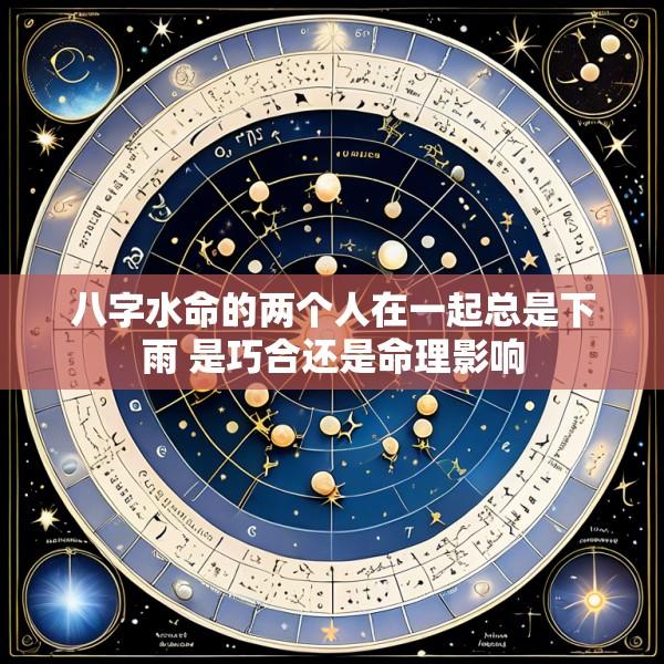 八字水命的两个人在一起总是下雨 是巧合还是命理影响