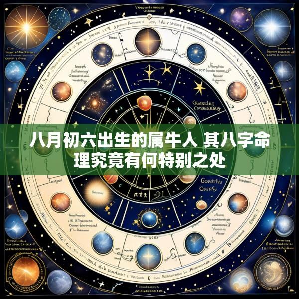 八月初六出生的属牛人 其八字命理究竟有何特别之处