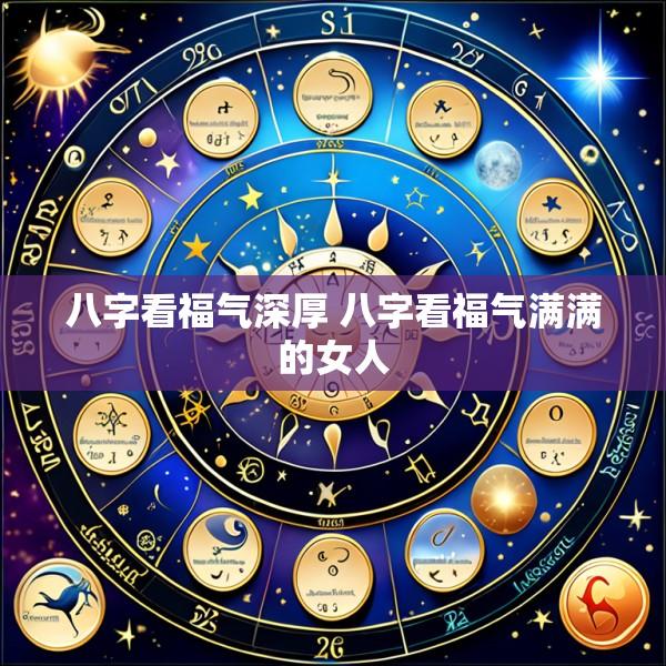 八字看福气深厚 八字看福气满满的女人
