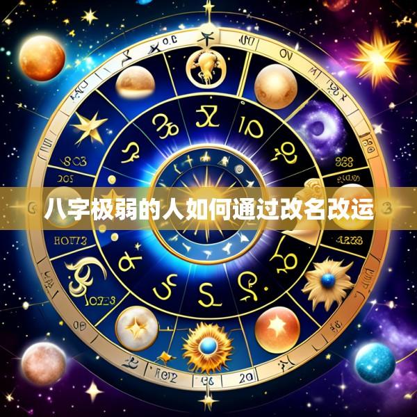 八字极弱的人如何通过改名改运