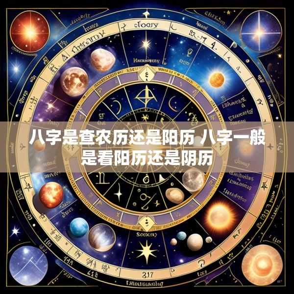 八字是查农历还是阳历 八字一般是看阳历还是阴历