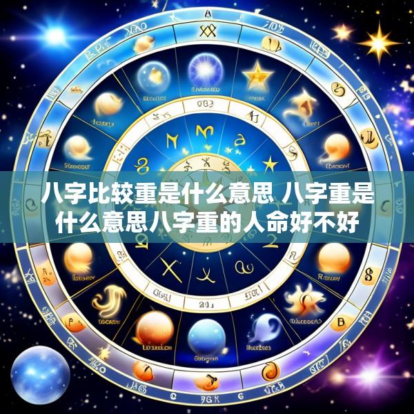 八字比较重是什么意思 八字重是什么意思八字重的人命好不好