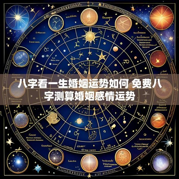 八字看一生婚姻运势如何 免费八字测算婚姻感情运势