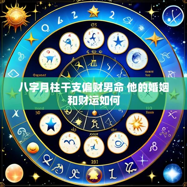 八字月柱干支偏财男命 他的婚姻和财运如何