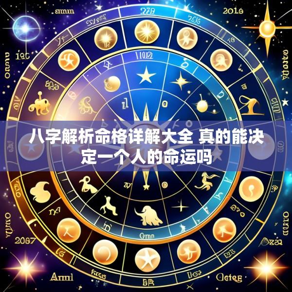 八字解析命格详解大全 真的能决定一个人的命运吗